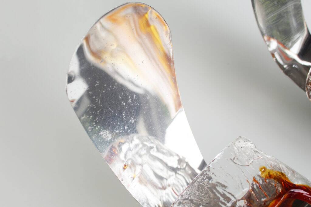 Set (2) of 1970s Murano glass wall sconces by AV Mazzega