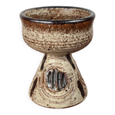 Mid-century modern Danish studio pottery candlestick by Tingkeramik, 1960s