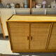 Sideboard wood wicker caning rattan