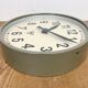 Grey Industrial Factory Wall Clock from Pragotron, 1950s