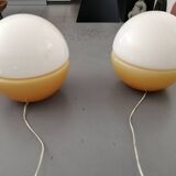 Paire de lampes de table en verre vintage
