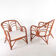Pair of rattan armchairs