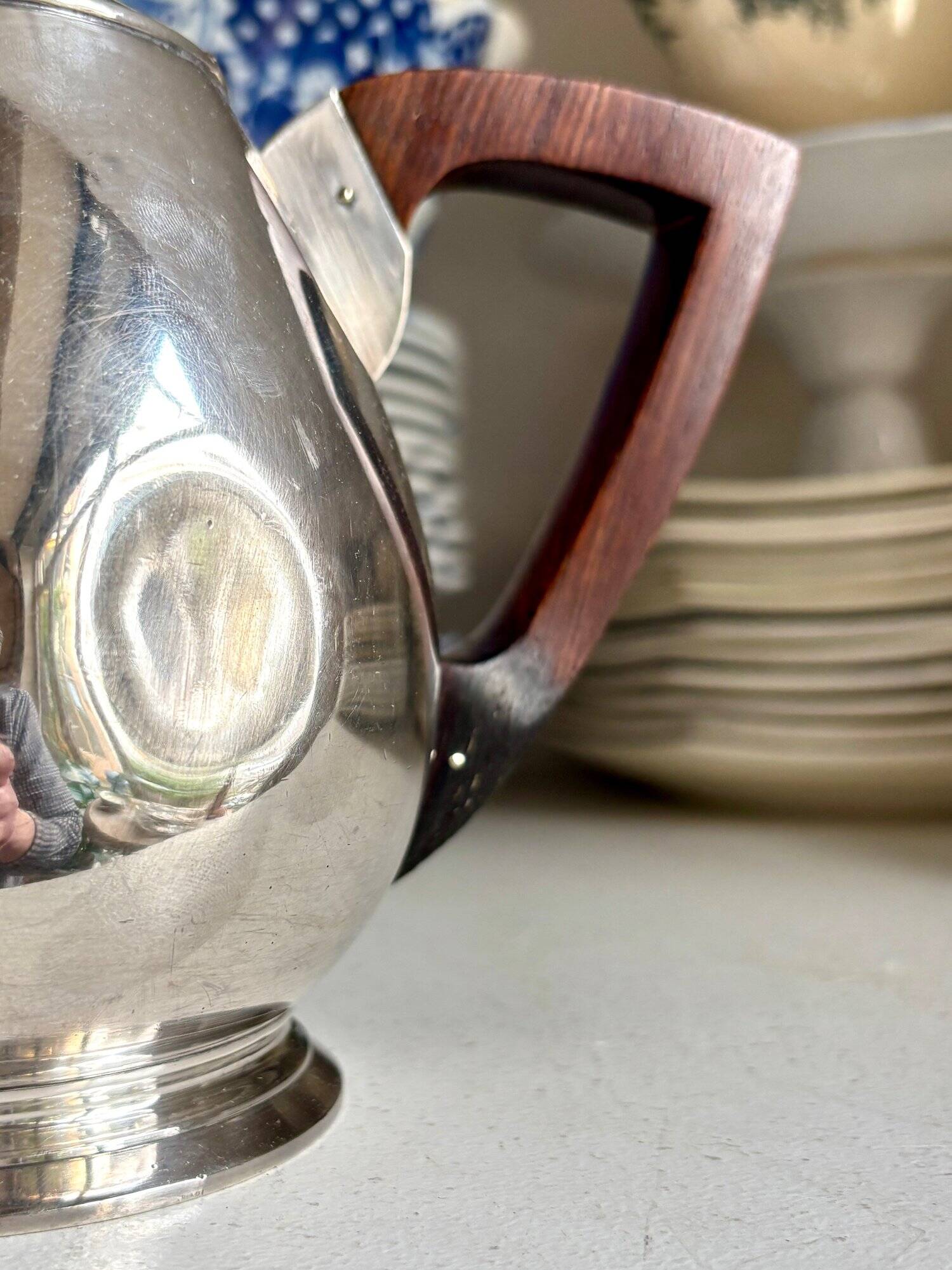 Service à café et thé 4 pièces ercuis en métal argenté, vers 1930