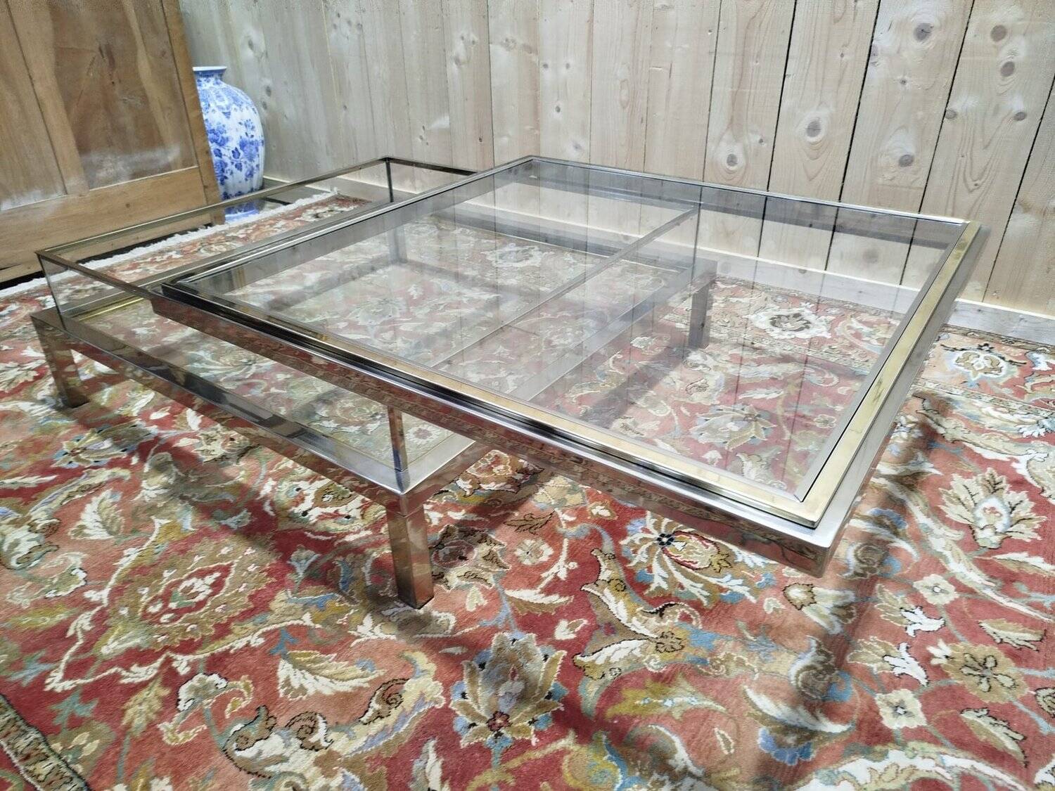 Table basse en verre par Willy Rizzo