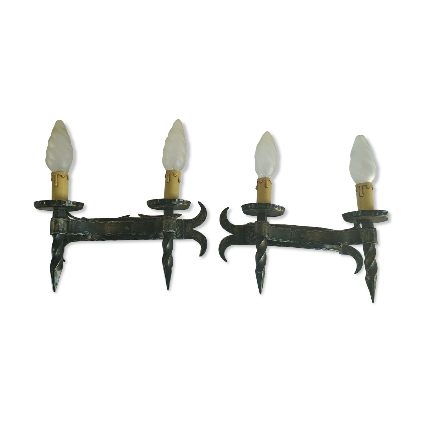 Iron sconces forge medieval style