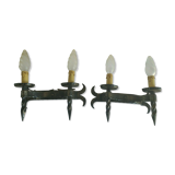 Iron sconces forge medieval style