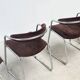 Chaises de salle à manger chromées italiennes