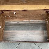 Splendid trunk from the end of the 19th century, old leather look, completely renovated