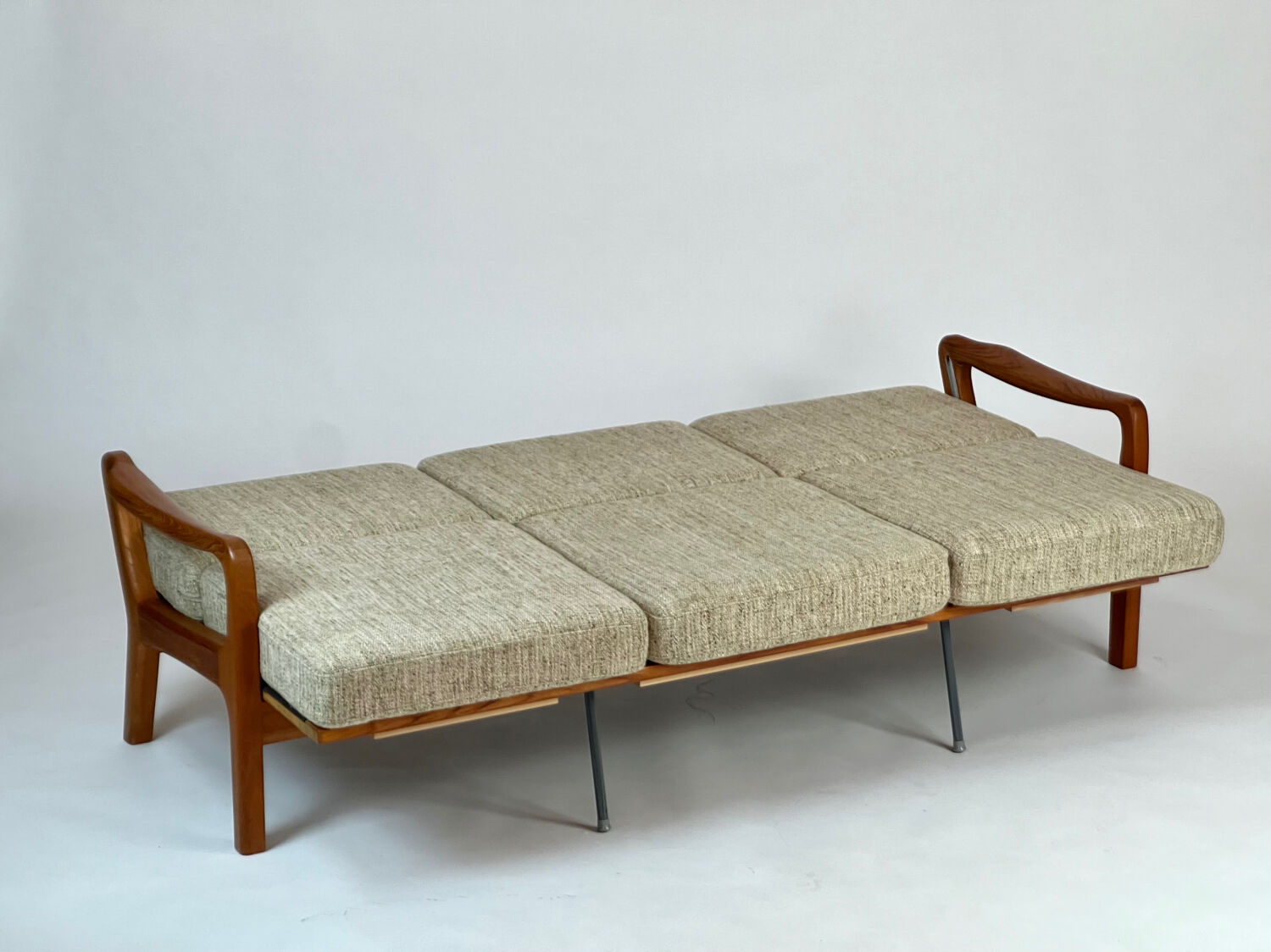 Canapé-lit en teck danois par Juul Kristensen, design vintage