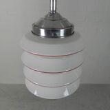 Vintage hanging lamp with glass shade, lantern model, 1950s