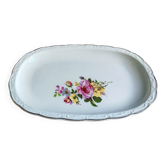 Vintage oval serving platter in white porcelain