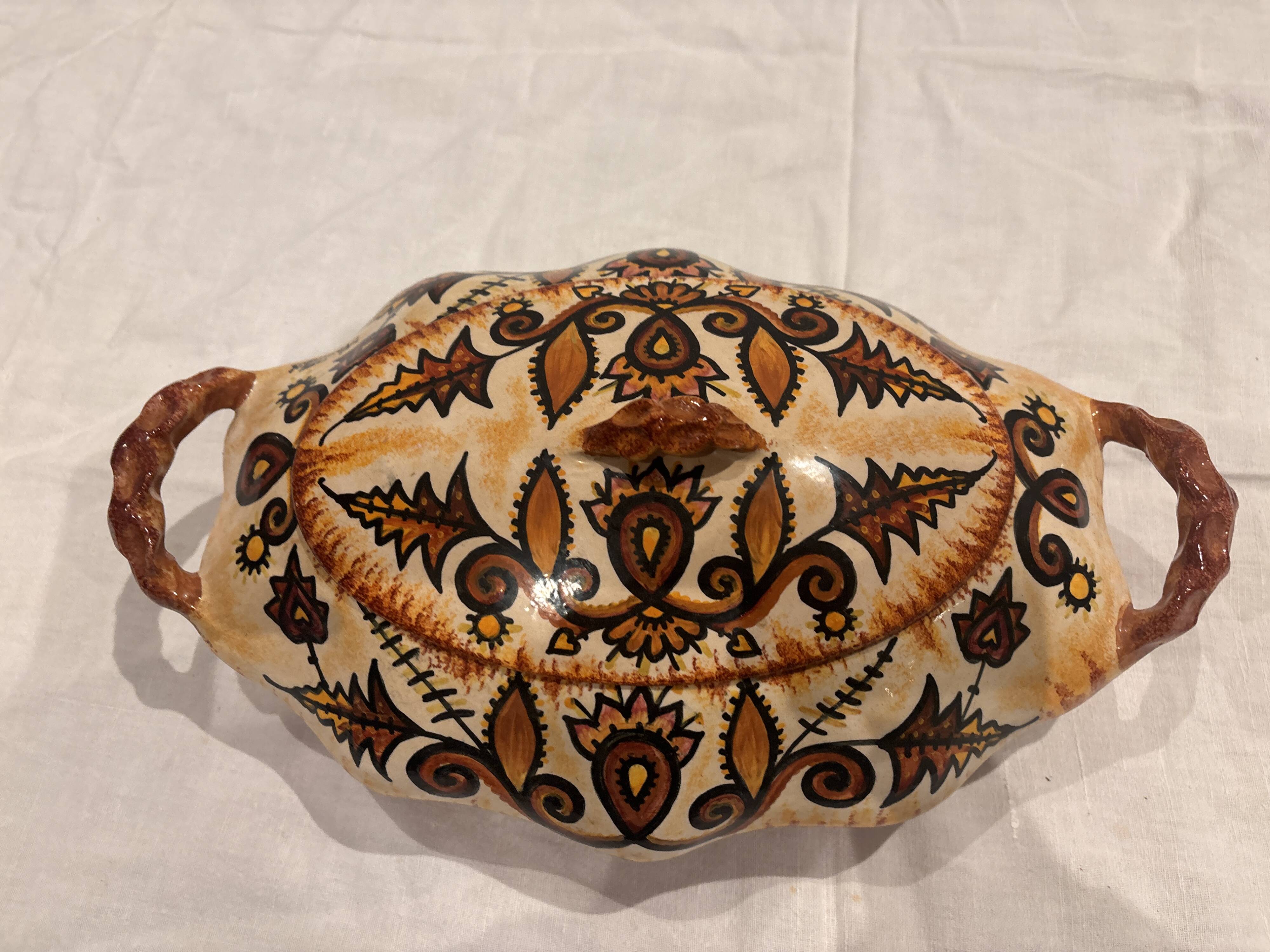 Paul Fouillen dinner service in Quimper, 26 pieces