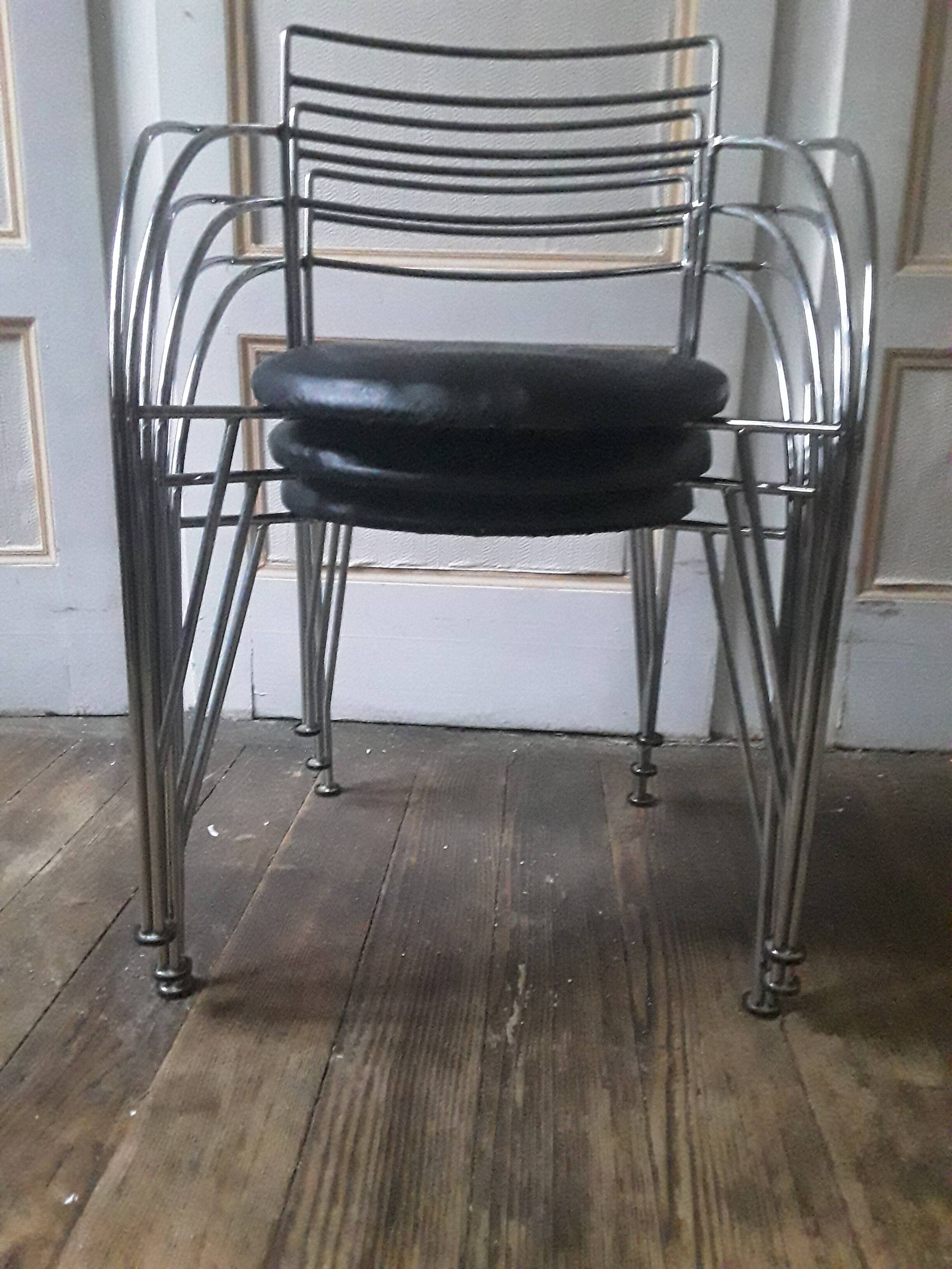 3 Silver Moon armchairs