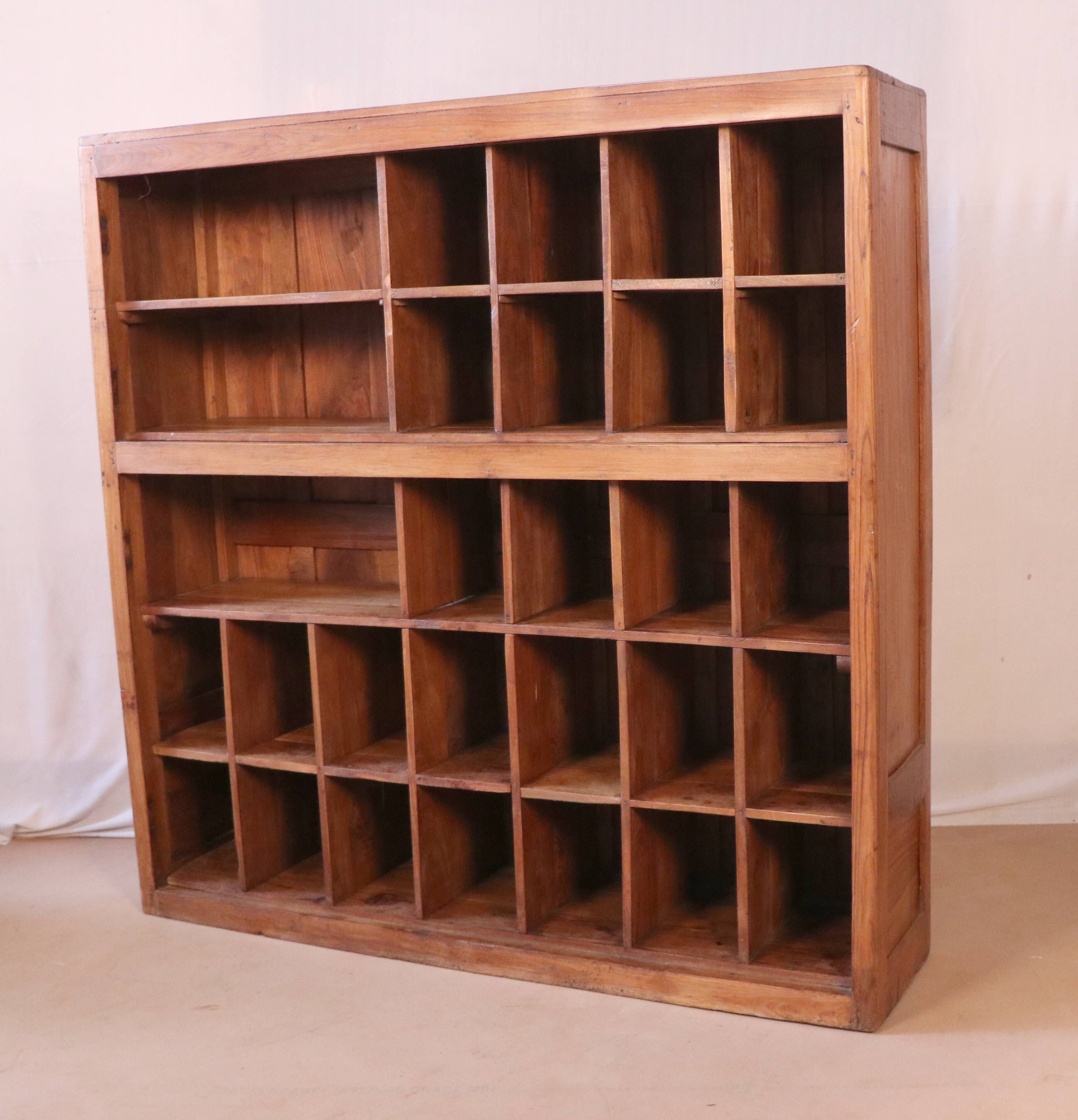 Old craft furniture - hotel with 27 burmese teak lockers