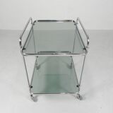Vintage chrome serving trolley, 1960s
