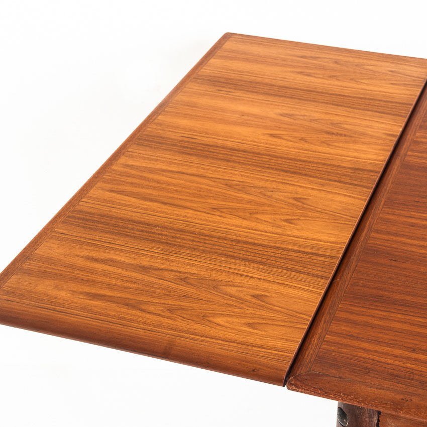 Teak dining table with Scandinavian-style extensions - France, 1960