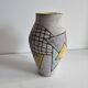 Glazed ceramic vase "fat lava" with abstract decoration Signed Marius Bessone