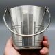 Ancien seau a glace champagne rafraichissoir art deco 1930 metal argente
