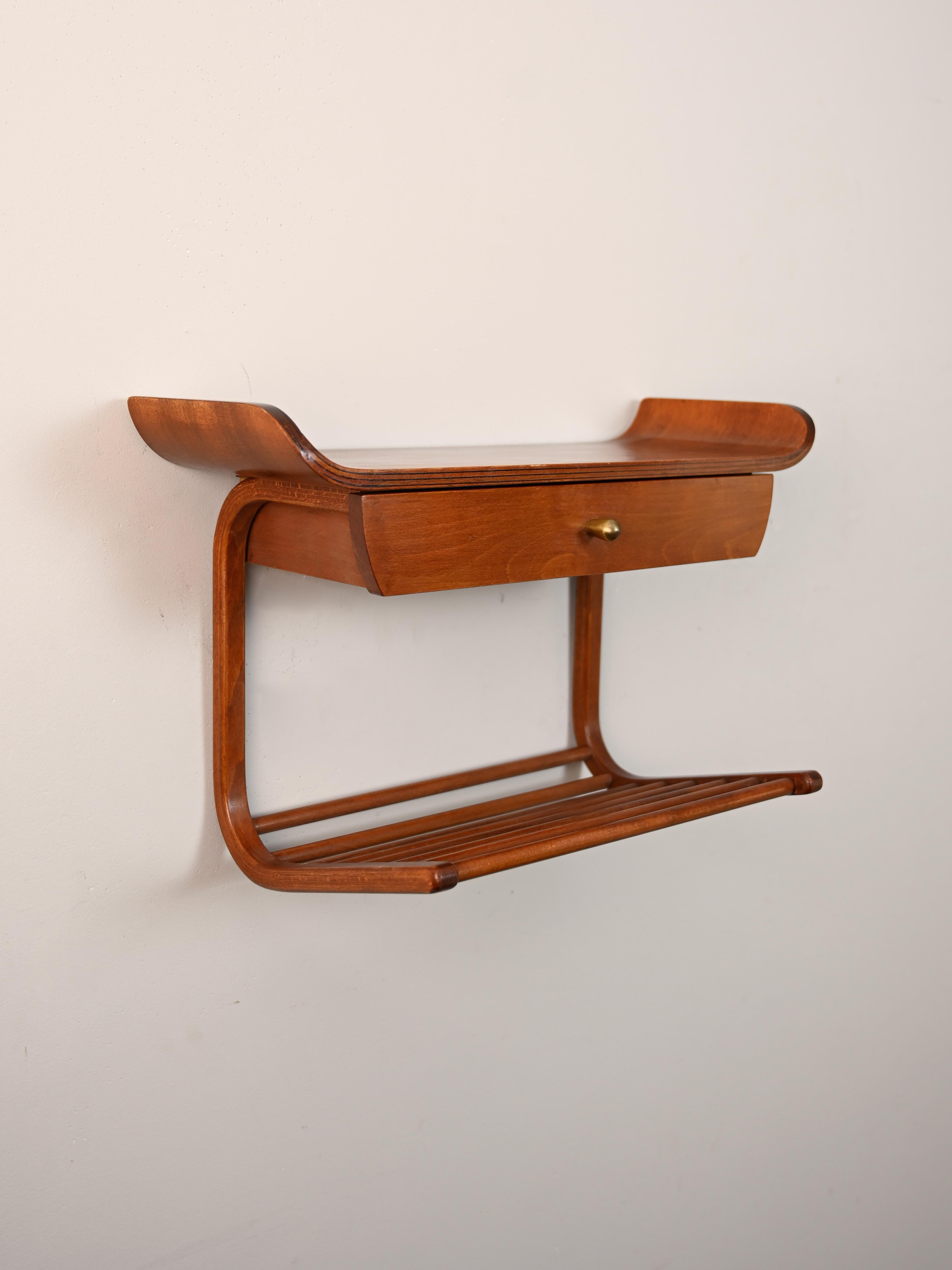 Suspended nightstand of 1960s modernism