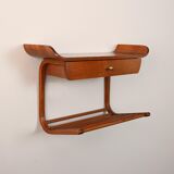 Suspended nightstand of 1960s modernism