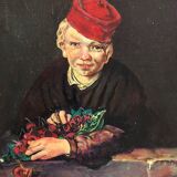 Oil on canvas: The Cherry Boy