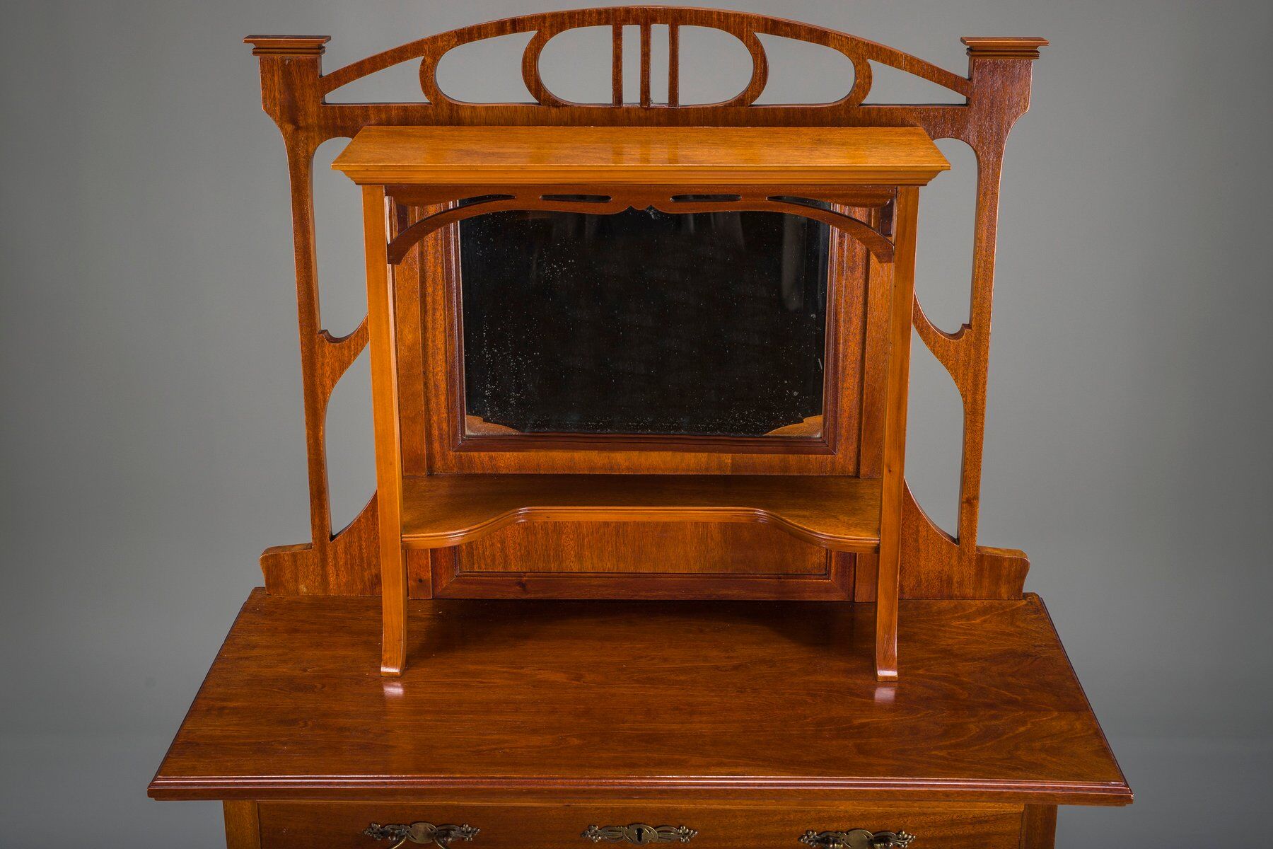 Art Nouveau cabinet with mirror, 1890s