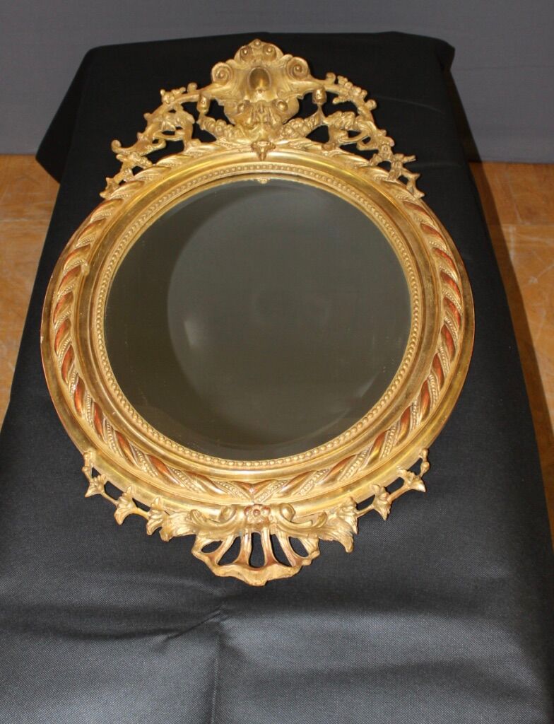 Miroir ovale Napoléon III 56x92cm