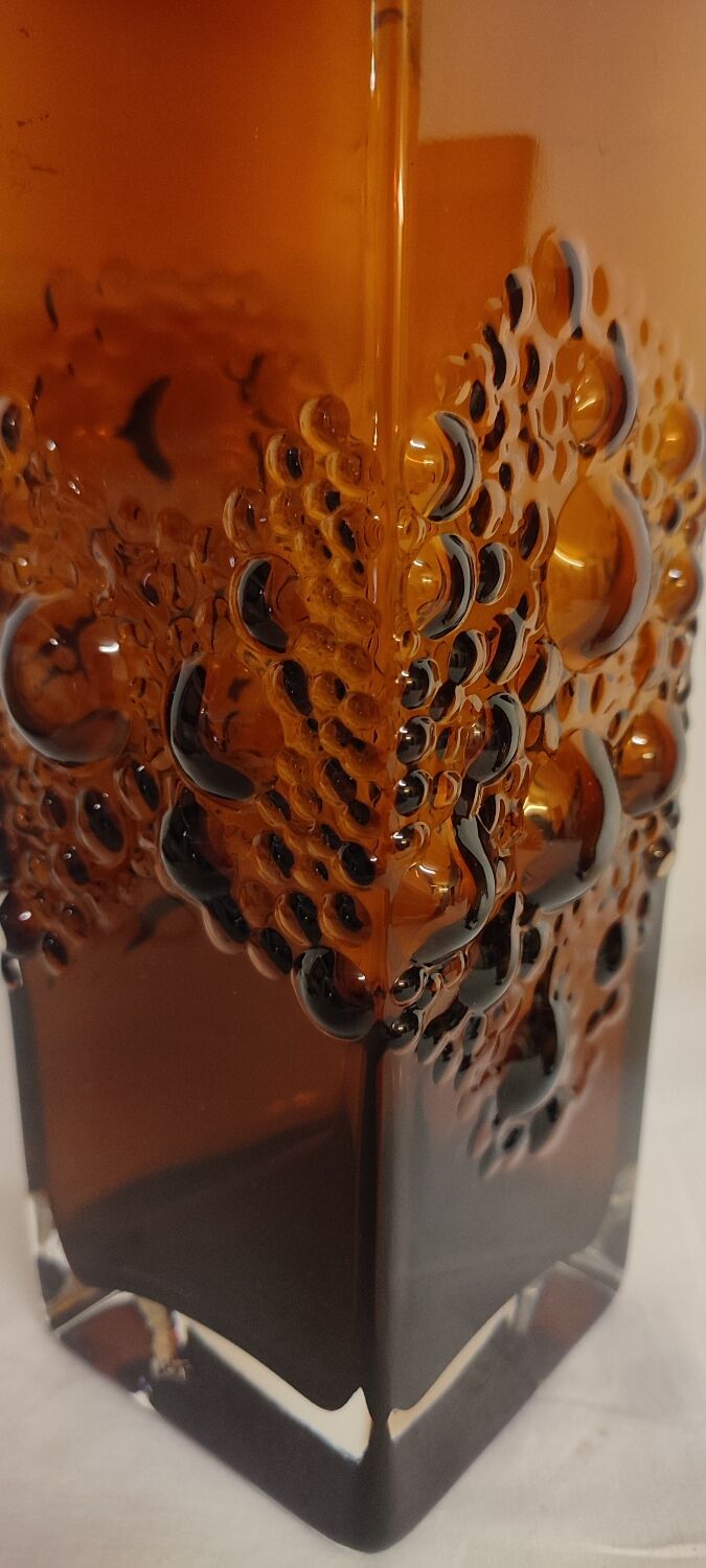 Pair of glass vases Italy 1970s