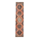 3x12 Oriental Orange Persian Runner Rug, 89x384Cm