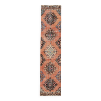 Tapis de couloir oriental persan orange 3x12, 89x384 cm