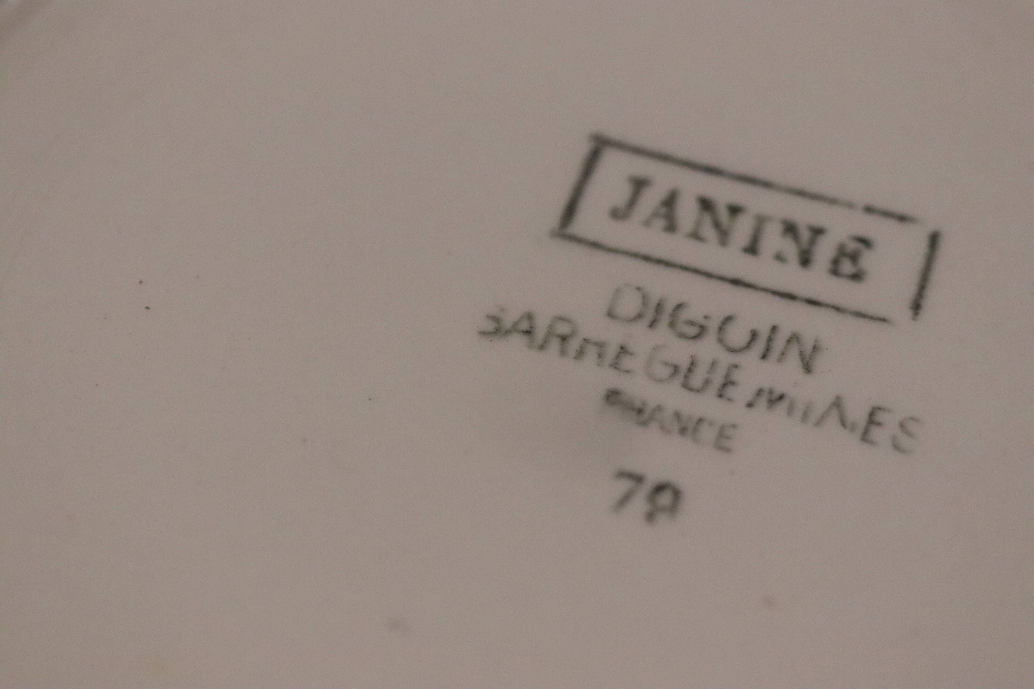 6 hollow plates Sarreguemines and Badonviller