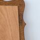 Very large vintage mirror in scrolled solid oak
