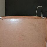 Vintage teak framed mirror with drawer section 64x57cm