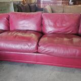 Canapé d'angle modulable Socrates en cuir bordeaux par Poltrona Frau, 1970