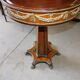 Sellette gueridon marqueterie et bronze pied central