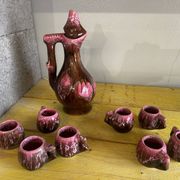 Vallauris Liqueur Service - Carafe and 8 Goblets