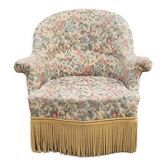 Toad armchair floral tapestry vintage 50s