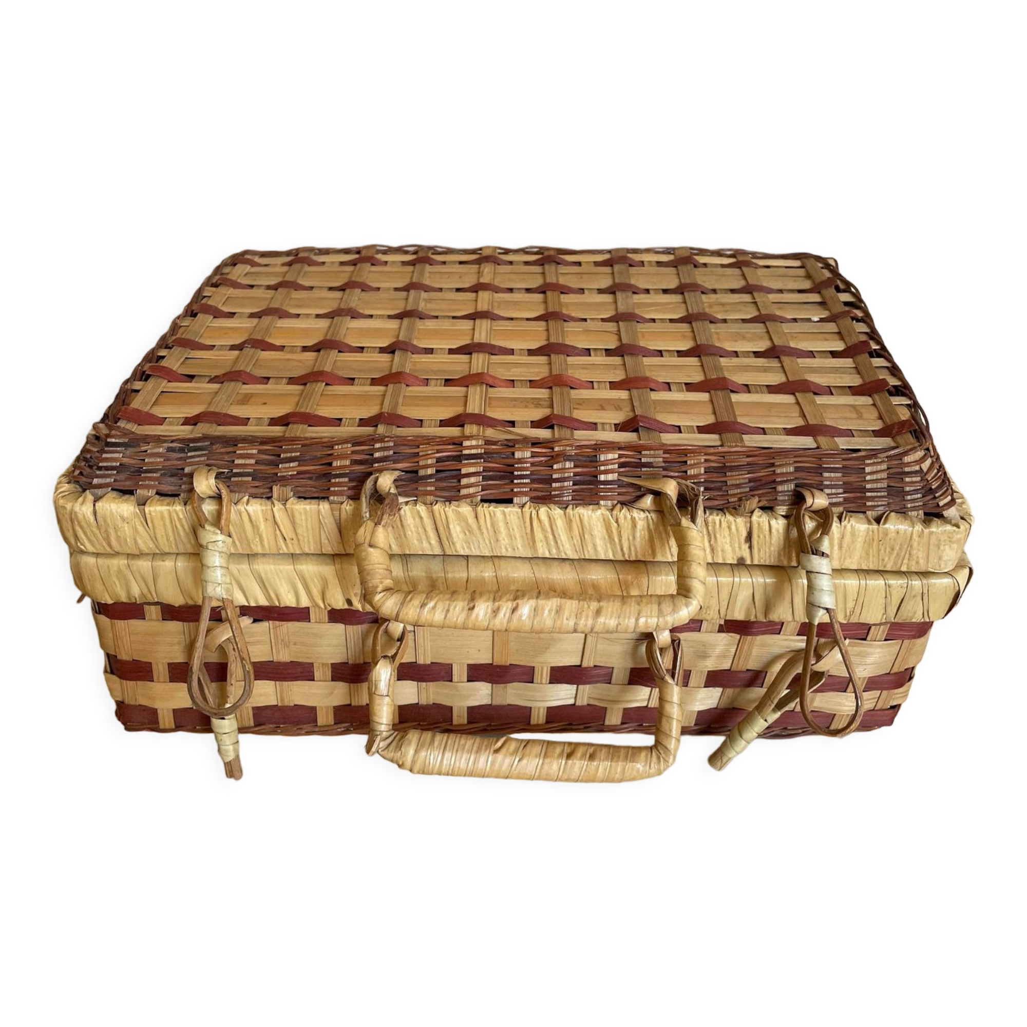 Wicker suitcase