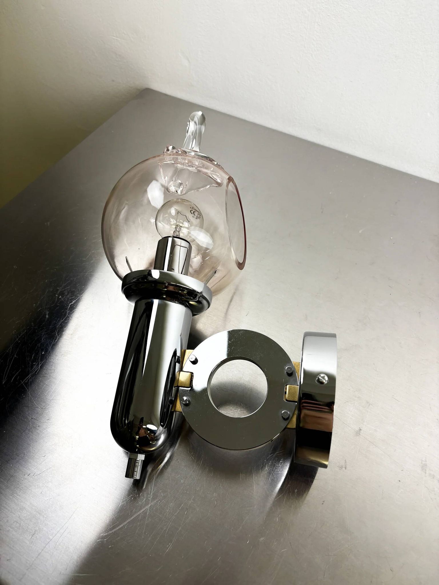 Toni Zuccheri drop shaped wall sconce, Murano glass, Italy 1970s