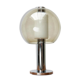 Floor lamp or globe table lamp in chrome and glass, mid-century space, 1960s.