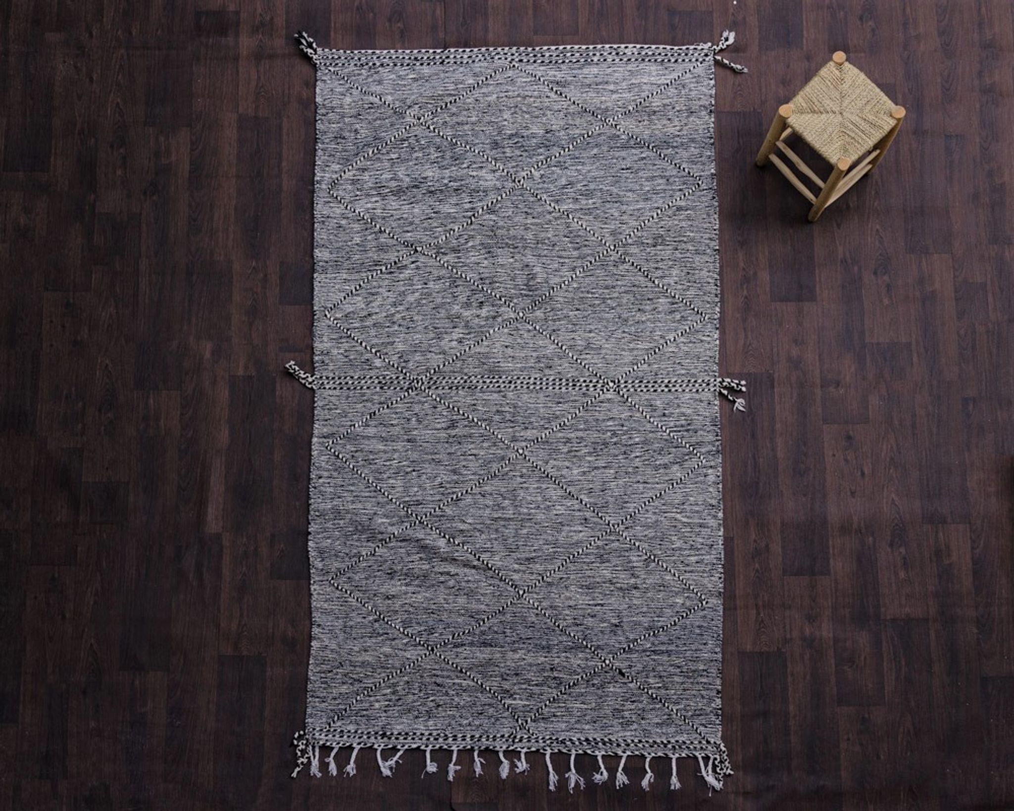 Black Berber rug zanafi 145x260 cm