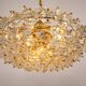 Dazzling chandelier, brass and crystal glass by Kinkeldey, Germany, 1970s.