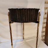 Vintage round tripod planter attributed to Jacques Adnet - 50s/60s