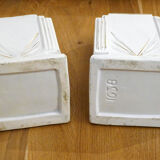 Pair of Art Deco flat vases