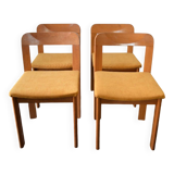 4 70s brutalist style chairs