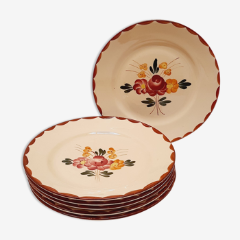 Set 6 assiettes plates Longchamp