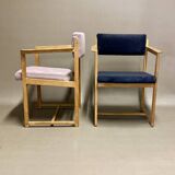 Duo of "Scandinavian Design" armchairs 1960.