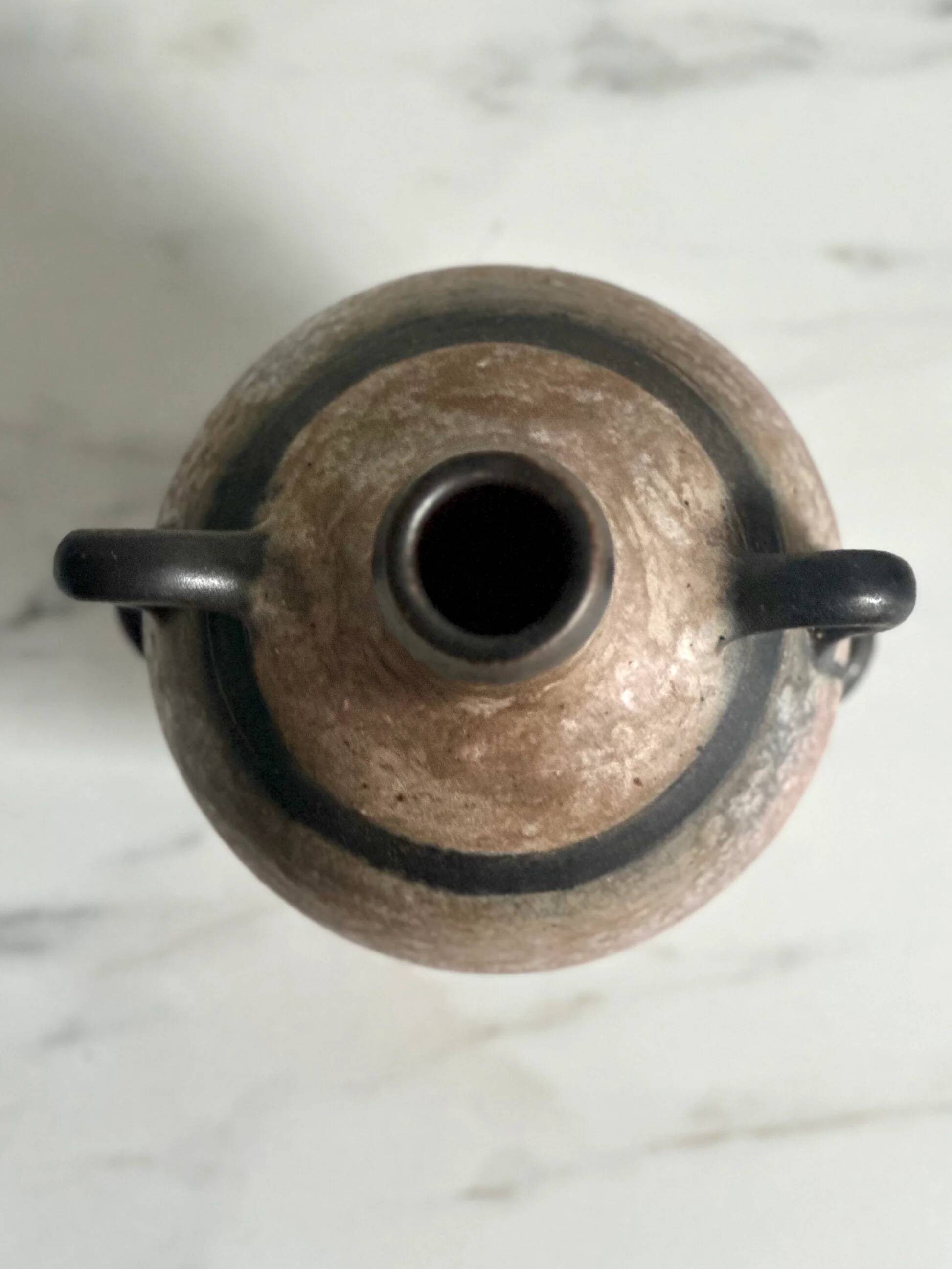 Amphora vase with four handles — Willy Biron, Bouffioulx, Belgium, circa 1960