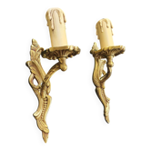 Pair of antique wall candle holders
