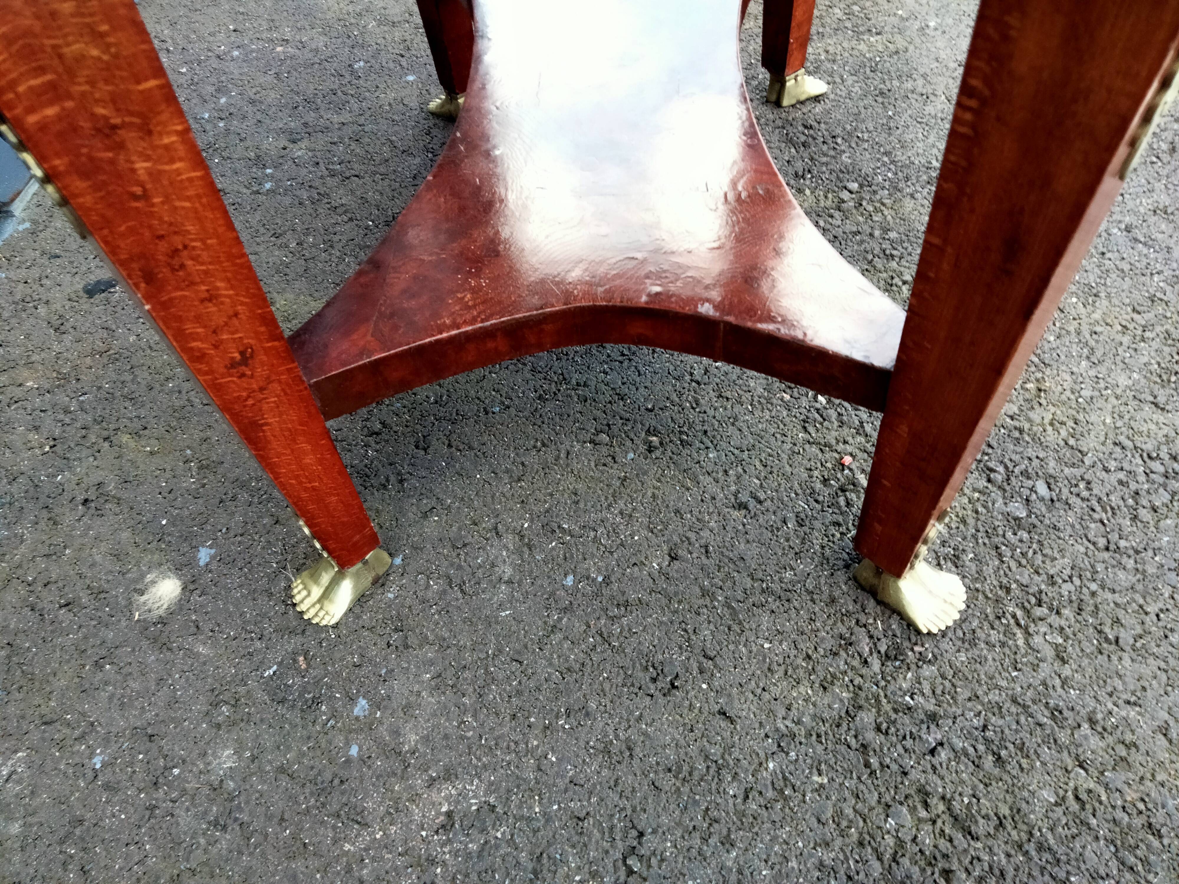 Table gueridon old decoration bronze empire